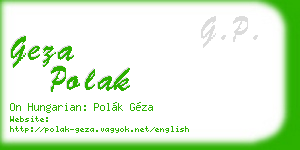 geza polak business card
