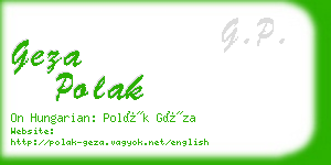 geza polak business card